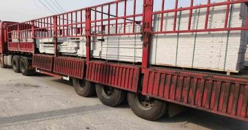 佛山 白麻荔枝面外墙干挂，工厂装车日常