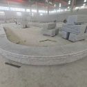 佛山 芝麻白异形坐凳，自然面光面弧形加工