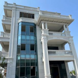 佛山 白麻花岗岩别墅外墙干挂效果展示