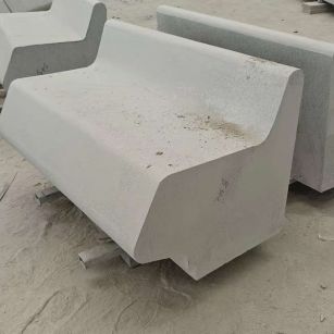 佛山 芝麻白花岗岩异形坐凳，石凳