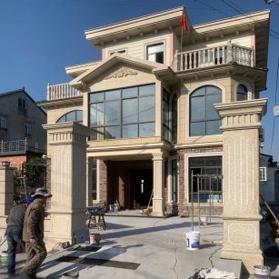 佛山 黄金麻花岗岩荔枝面别墅外墙干挂私家专属