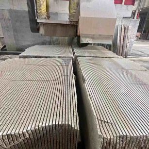 佛山 车间生产日常，黄金麻白麻花岗岩