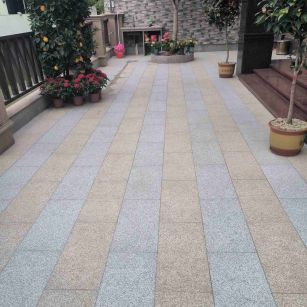 佛山 黄金麻白麻荔枝面庭院铺装展示