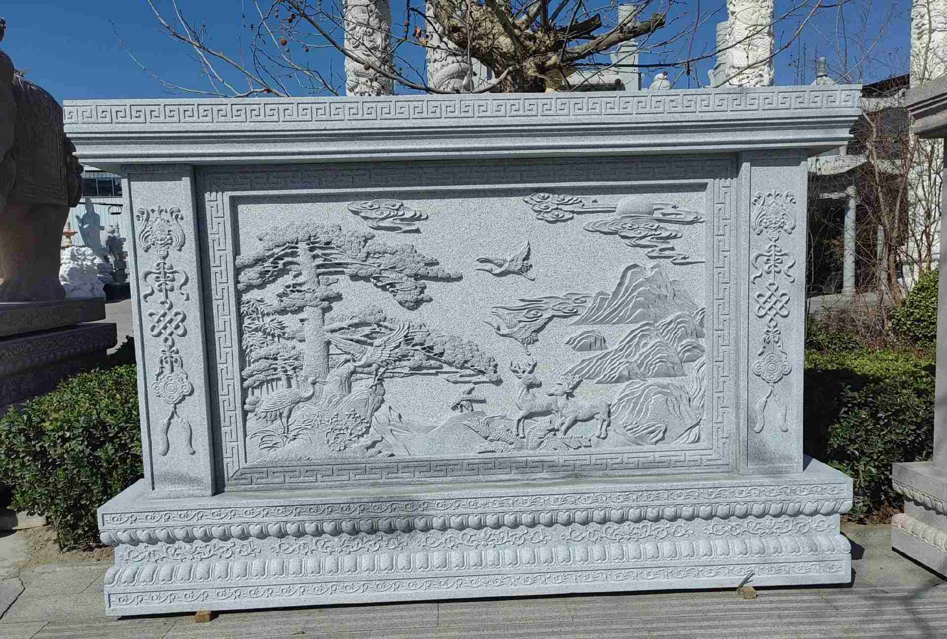 佛山 芝麻白大型照壁，屏风，影壁