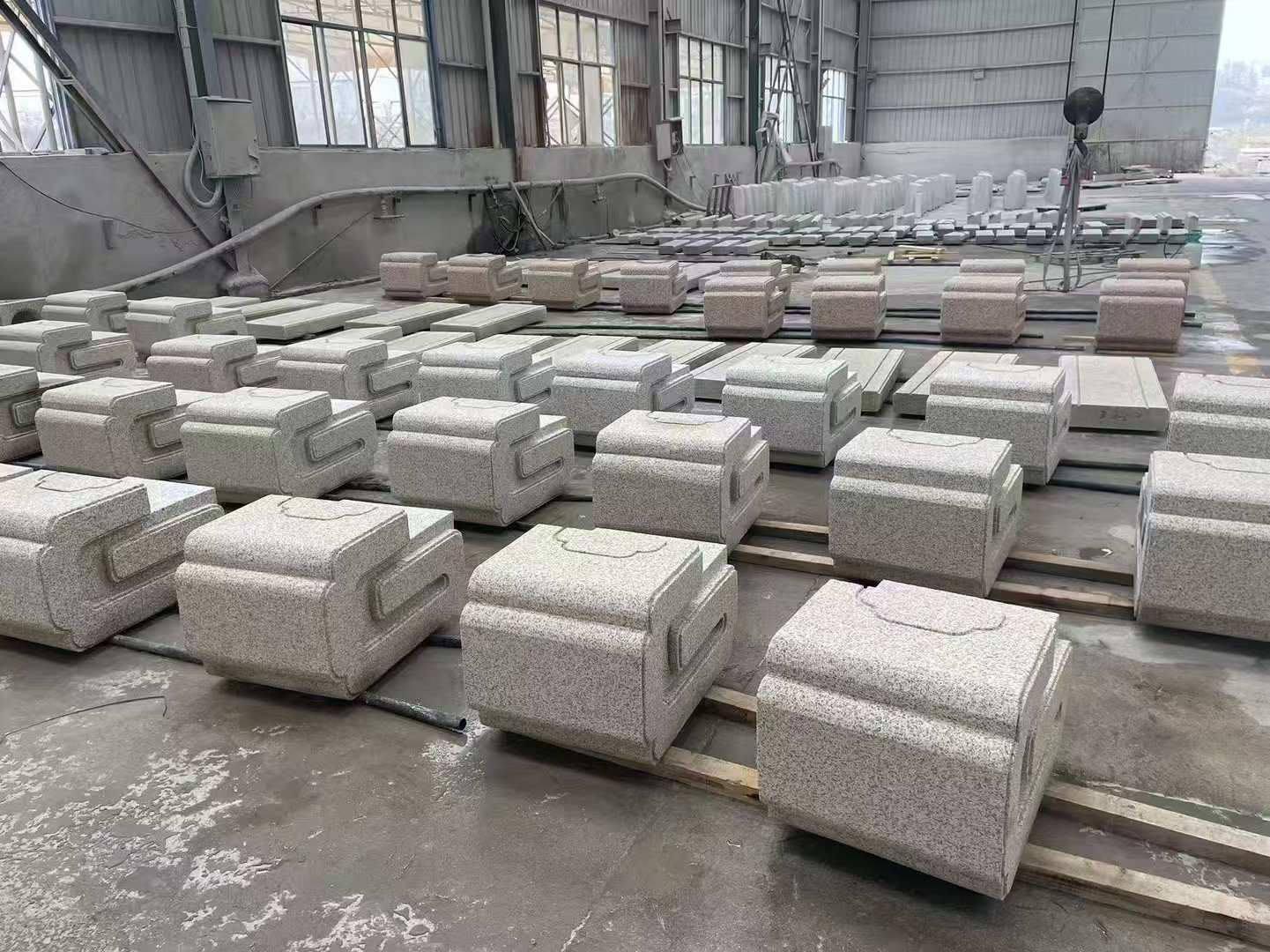 佛山 白麻花岗岩异形加工-石凳，坐凳