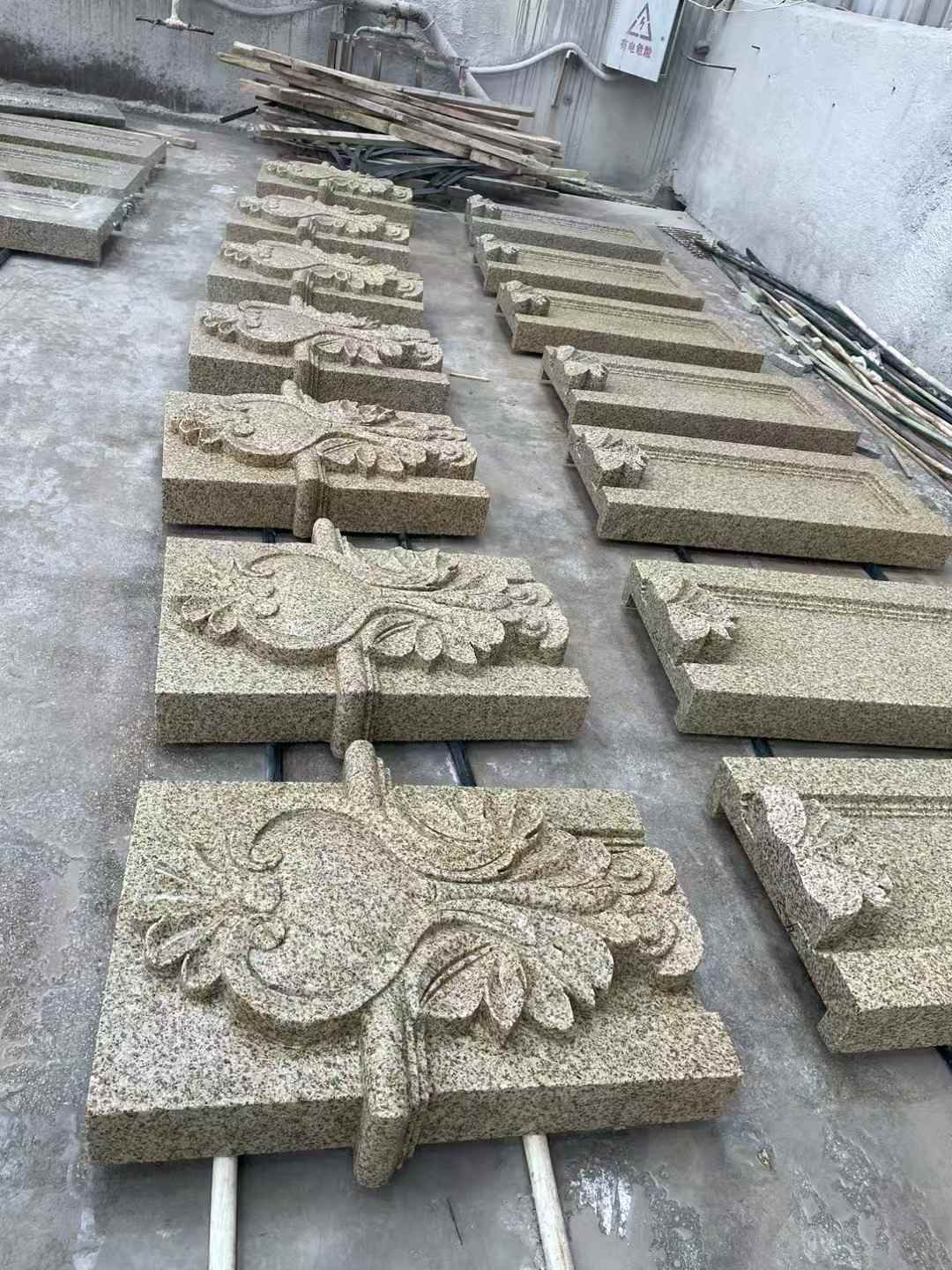 佛山 黄金麻花岗岩别墅外墙雕刻板