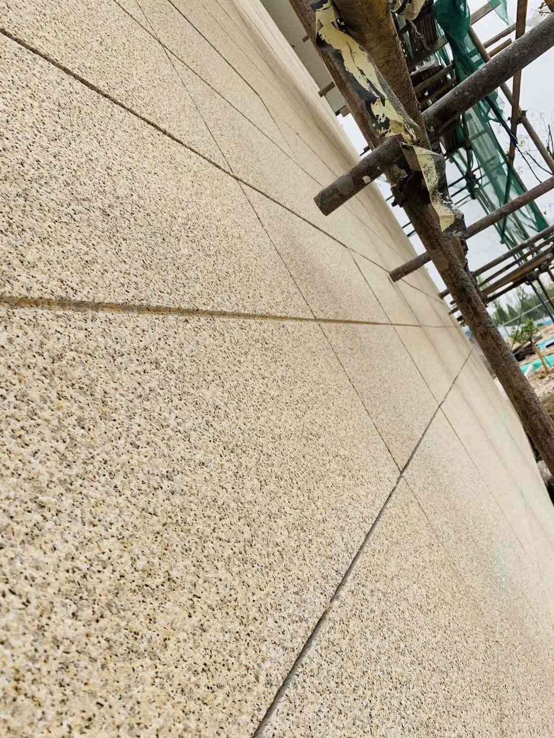 佛山 黄金麻花岗岩荔枝面外墙干挂石材效果示例