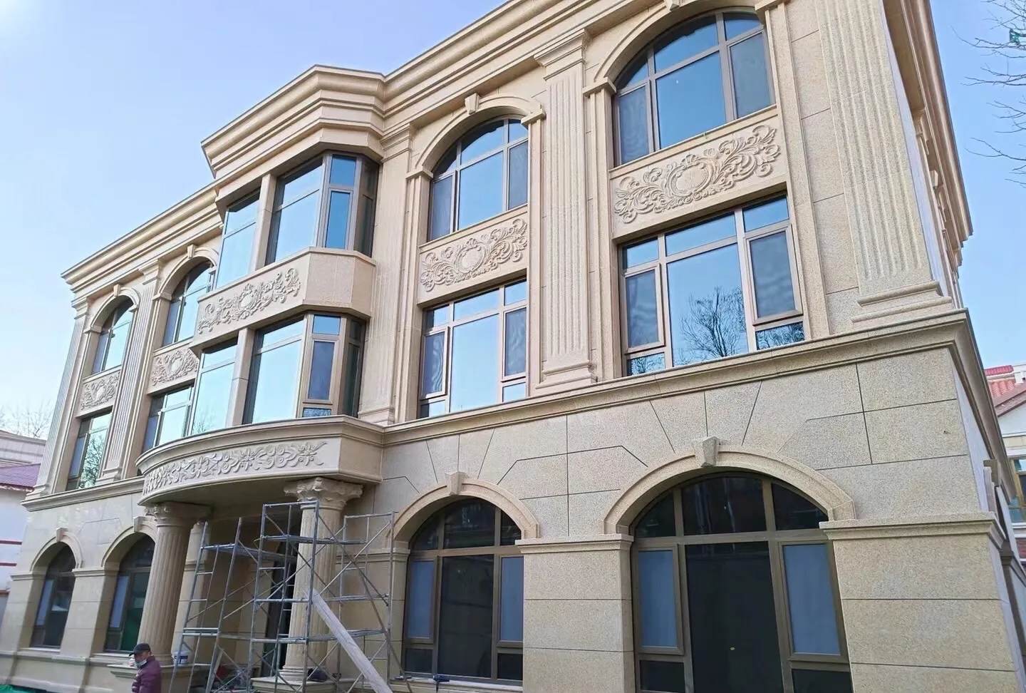 佛山 黄金麻花岗岩别墅外墙干挂