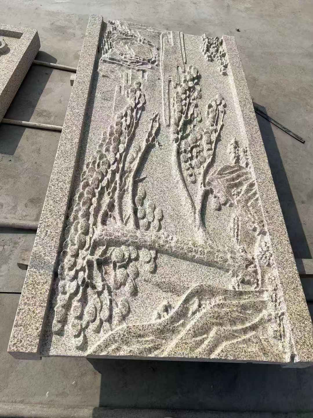 佛山 黄金麻雕刻板浮雕迎客松