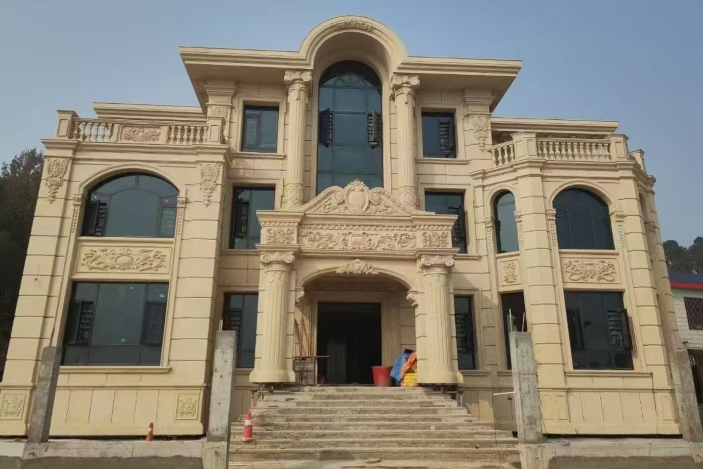 佛山 黄金麻花岗岩别墅外墙干挂